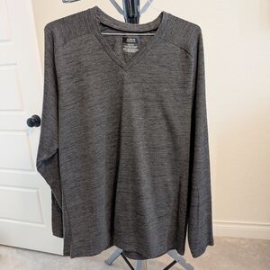 Mens Alfani 2XL Slipover Long sleeve Gray Shirt